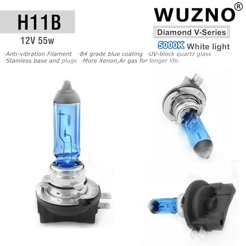 Wuzno H11B Halogen Headlight Bulb H11B 12V 55W White 5000K 61493 Lights Leadlamp Long Life 2 Pack - Image 3