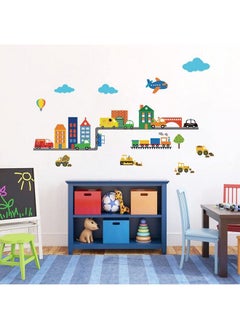 decalmile Construction Vehicles Wall Decals Cars Transportation Boys Wall Stickers Baby Nursery Childrens Bedroom Living Room Wall Decor  - Image 4