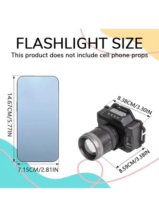 Zoomable Rechargeable LED Headlamp USB Hands Free Torch For Fishing Camping - Image 4