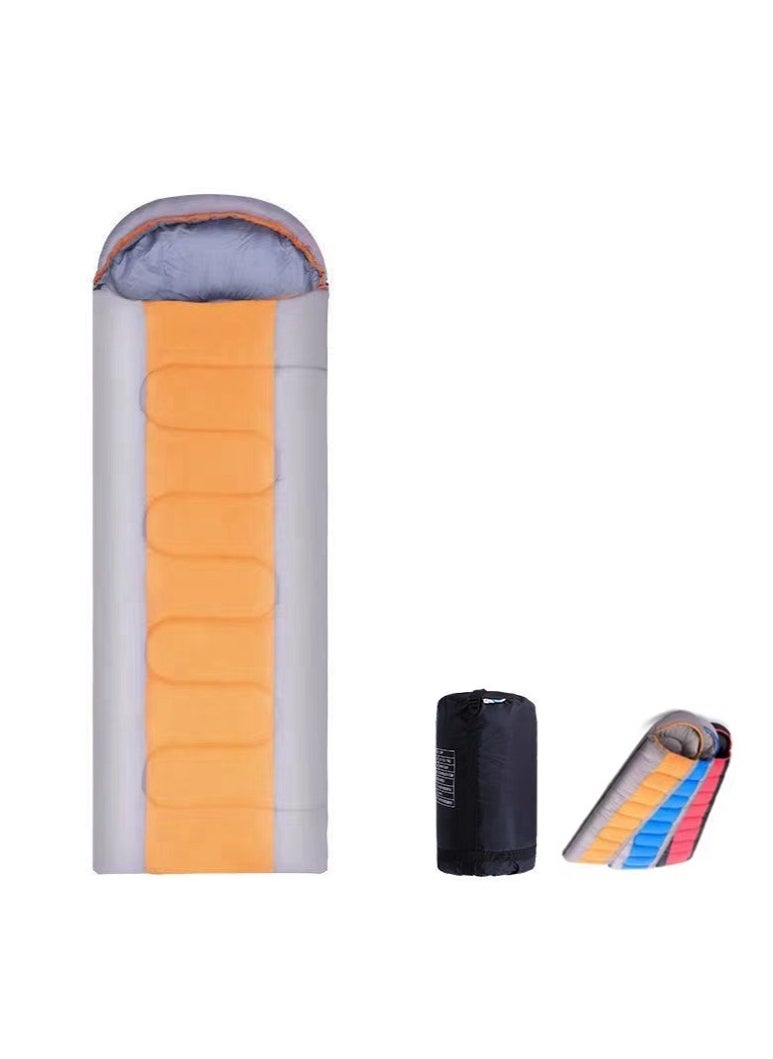 Cool Baby Style COOL BABY Extra Wide Sleeping Bag - Lightweight Waterproof Warm Adult Camping Sleeping Bag with Compression Bag, Backpacking Sleeping Bag for Outdoor Camping Hiking and Travel (Orange)  - Image 1