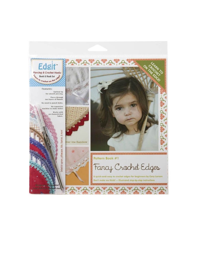 بيرسينغ كوول إيدجيت ثقب الكروشيه هوك ومجموعة كتب حواف الكروشيه الفاخرة - Image 1