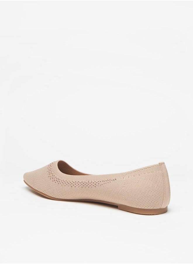 Flora Bella - Women's Textured Slip-On Ballerina Shoes - Image 1
