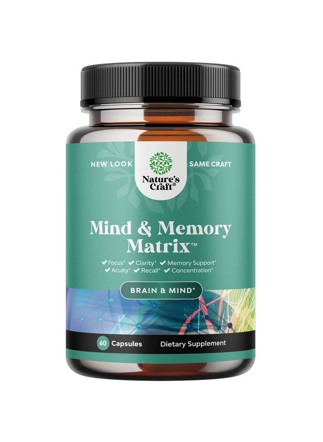 Natures Craft - Advanced Brain Supplement For Memory And Focus Nootropics Brain Support Supplement With Memory And Focus Vitamins For Adults Of All Ages Memory Supplement For Brain Fog Clarity Energy And Recall - Image 1