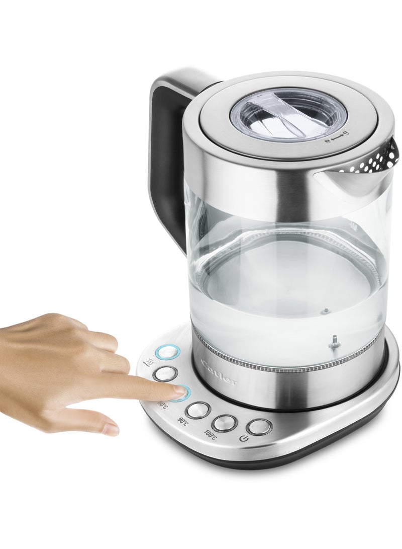 كاتلر Catler Electric Kettle 1.5L , KE 510 Variable Temperature– Glass Tea Kettle with 4 Temperature Settings (70–100°C), Stainless Steel Tea Strainer, Keep Warm Function, Auto Shut-Off - Image 3