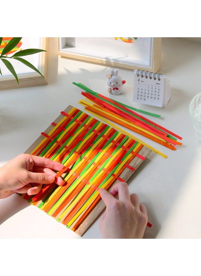 null - Year's Bamboo Painting Spring Festival Handmade Diy Materials National Tide Cultural Creation Table Parent-Child Warm-up Year Of The Snake Group Building Activities-Color:Bamboo Painting-ju-brown Photo Frame (Photo Frame Bamboo Material Package) - Image 1