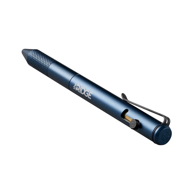The Ridge Ridge Bolt Action Pen - CNC Machined Everyday Carry Pen, Knurled Grip, Pressurized Refill, Manganese Spring Steel Clip, Compact Pocket EDC Pen with Schmidt EasyFlow 9000 (Alpine Navy) - Image 5