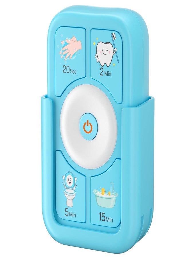 Sunnyload Timer for Kids Brushing: 2 Minutes Teeth Brush 20 Seconds Hand Washing 5 Min Toilet 15 Min Shower, Time Management Tool for Children - Blue Gifts for Kids - Image 1