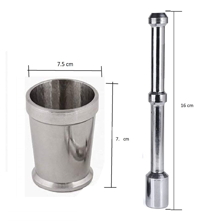 Hevea Stainless Steel Mortar and Pestle Set/okhli and musal/Kitchen Masher/Masher/Khallad/khalbatta for Kitchen/Imam dasta/Spice Mixer for Kitchen, - Image 4