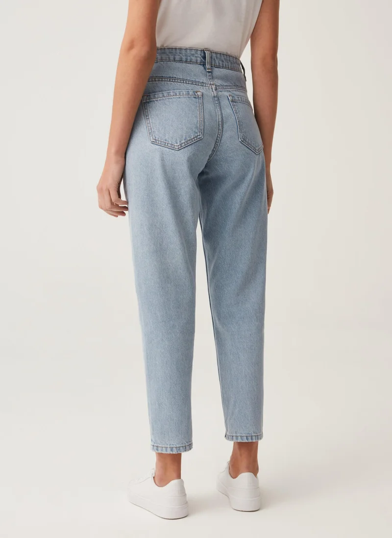 او في اس OVS Womens Straight Jeans - Blue