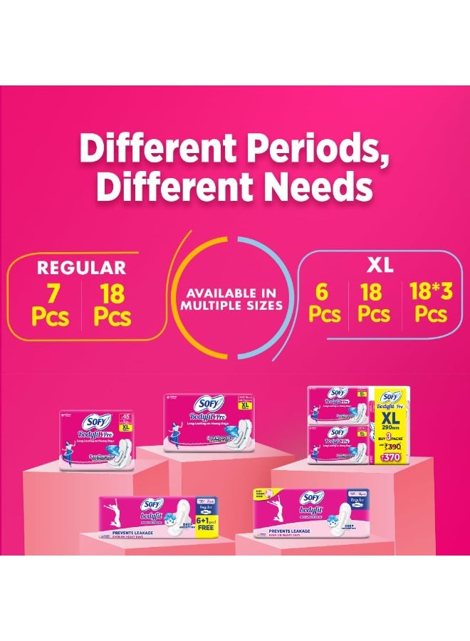 Sofy Sofy Anti-Bacteria Sanitary Pads (XL Size - 290 mm) 28 Pads - 6 layer deep absorption & Herbal Shield for Bacterial Protection, Soft on skin with comfy dry top sheet (Pack of 1) - Image 5