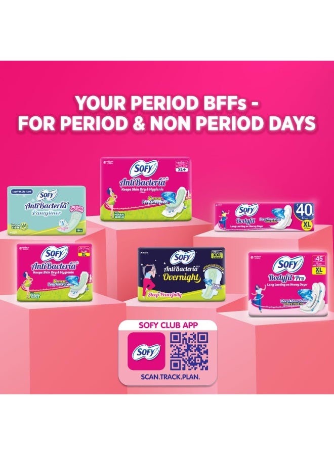 Sofy Sofy Anti-Bacteria Sanitary Pads (XL Size - 290 mm) 28 Pads - 6 layer deep absorption & Herbal Shield for Bacterial Protection, Soft on skin with comfy dry top sheet (Pack of 1) - Image 3