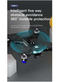 AS SEEN ON TV AE12 Pro Max Aerial Drone, 6K HD Lightweight Camera Drone With Obstacle Avoidance, Dual Camera RC Foldable Quadcopter, Durable Intelligent Photography Drone For Beginners, (1pc, Orange)  - Image 4