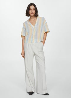 MANGO Semi-Transparent Striped Shirt  - Image 5