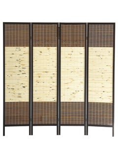 AFT Stylish Design Bamboo Room Divider – Tall Folding Privacy Screen for Effective Room Separation, Portable Freestanding Wall Divider with Elegant Woven Bamboo Mesh, Perfect for Home and Office Use. (Dark Walnut) Arfan  - Image 2