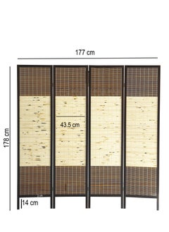 AFT Stylish Design Bamboo Room Divider – Tall Folding Privacy Screen for Effective Room Separation, Portable Freestanding Wall Divider with Elegant Woven Bamboo Mesh, Perfect for Home and Office Use. (Dark Walnut) Arfan  - Image 4