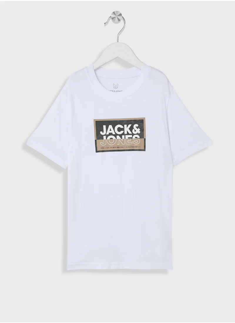 Jack & Jones Junior Kids Logo Crew Neck T-Shirt