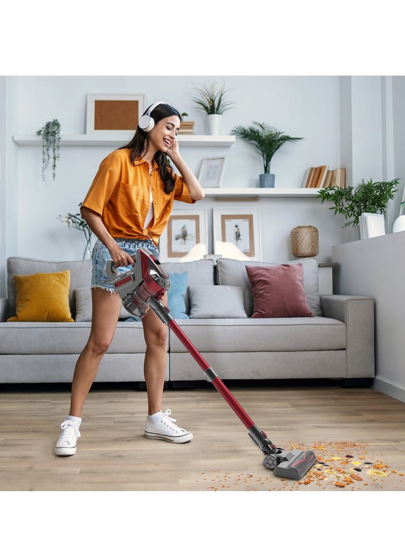 Cordless Vacuum Cleaner, Stick Vacuum with Powerful Suction, 45Mins Runtime Vacuum Cleaners for Home, Anti-tangle and 1.5L Dust Cup, 6 in 1 Lightweight Vacuum for Hardwood Floor Carpet Pet Hair - Image 2