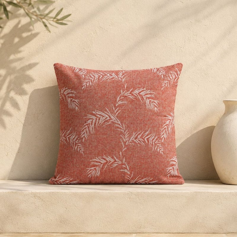DANUBE HOME Woven Cushion 45X45Cm - Palmway Warm Pigments, Multi Color, Outdoor Cushion, 100% Olefin, For Outdoor Chairs, Sofa Arrangements And Patio Lounging - Image 1