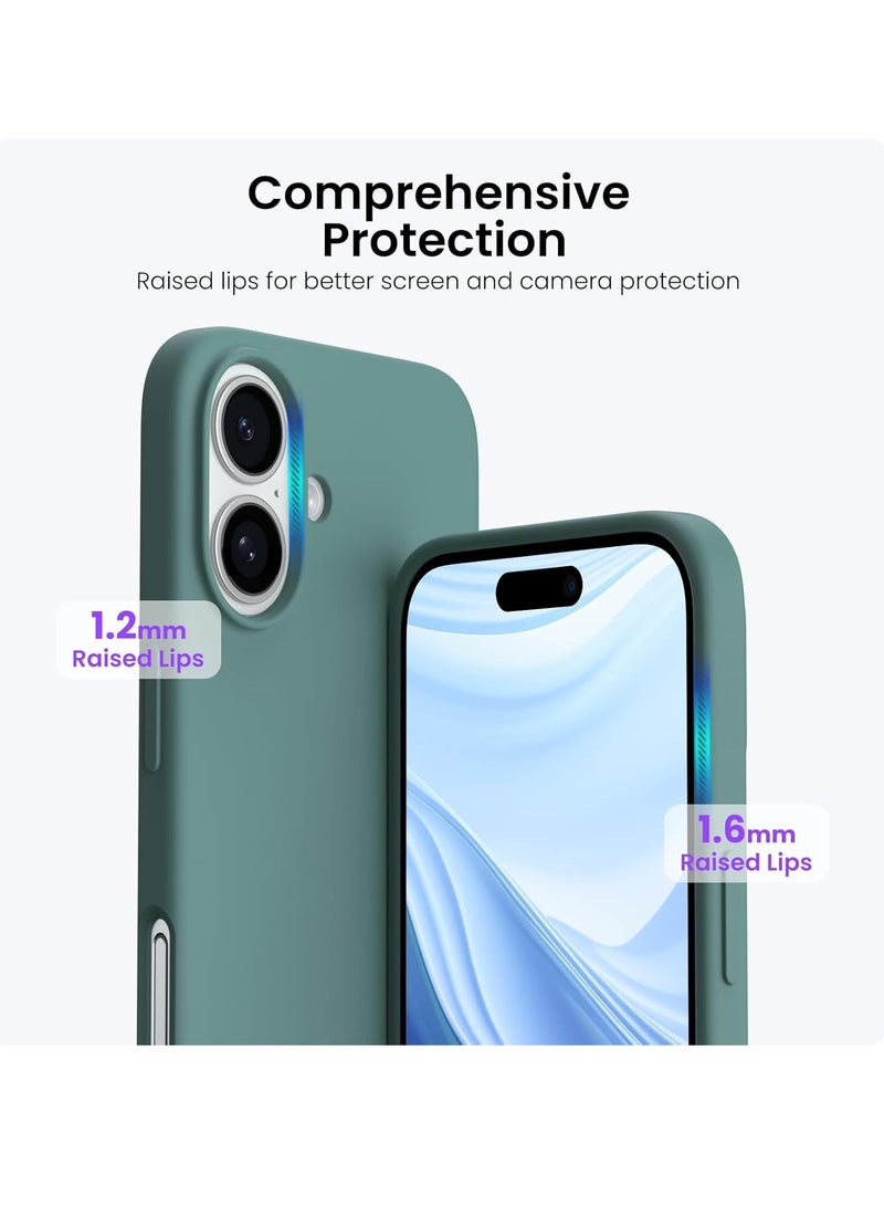 MIGOFAST Designed for iPhone 16 Case Silicone Ultra Slim Shockproof Phone Case with Soft Anti-Scratch Microfiber Lining Enhanced Camera Protection Phone Case for iPhone 16 6.1" - Image 3