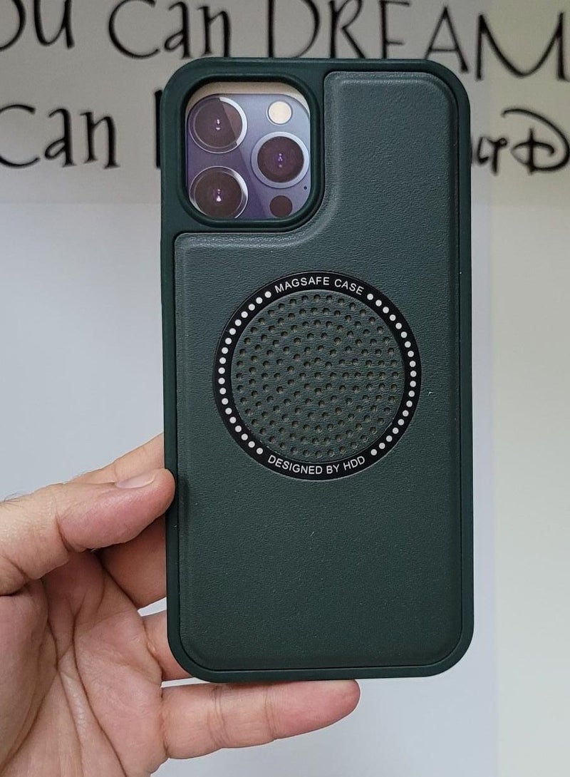 HDD iPhone 12 Pro Max Case with Magsafe Wireless Charging Compatible Slim Protective Cover Green - Image 1
