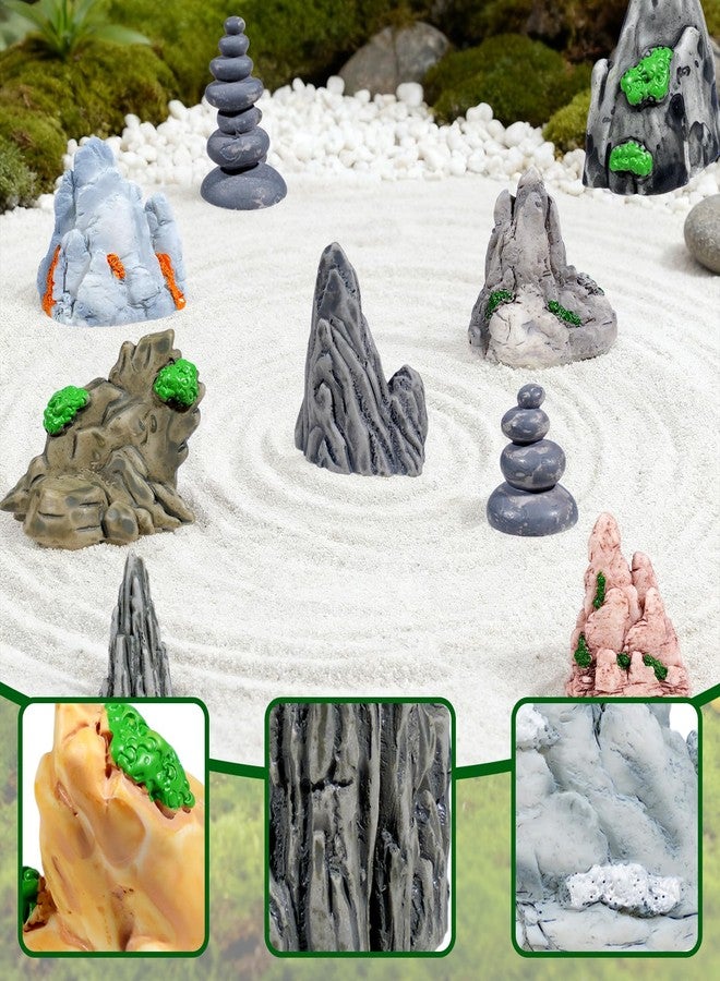 Warmtree 18 Pcs Diorama Rocks Fake Rock Miniature Stone Statue for Diorama Supplies, Micro Train Landscape, Railway Sand Table, Zen Garden Accessories - Image 3