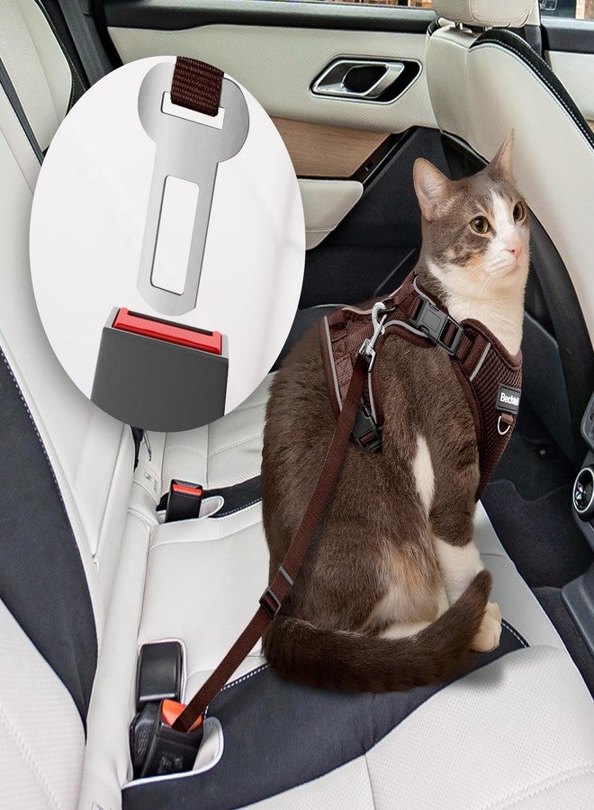 BECHTEL Cat Harness and Leash Set - Escape Proof Adjustable Cat Harness, Comfortable Soft Lightweight, Use Safe & Easy, Walking Travel Kitten Harness for Small Medium Large Cats, Brown, M(13-18lb) - Image 2
