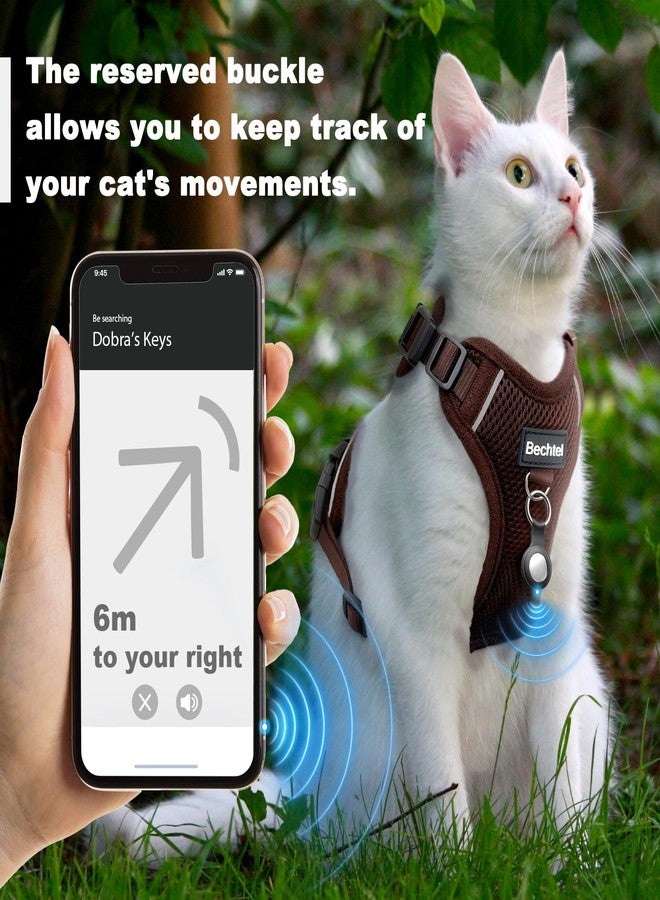 BECHTEL Cat Harness and Leash Set - Escape Proof Adjustable Cat Harness, Comfortable Soft Lightweight, Use Safe & Easy, Walking Travel Kitten Harness for Small Medium Large Cats, Brown, M(13-18lb) - Image 3