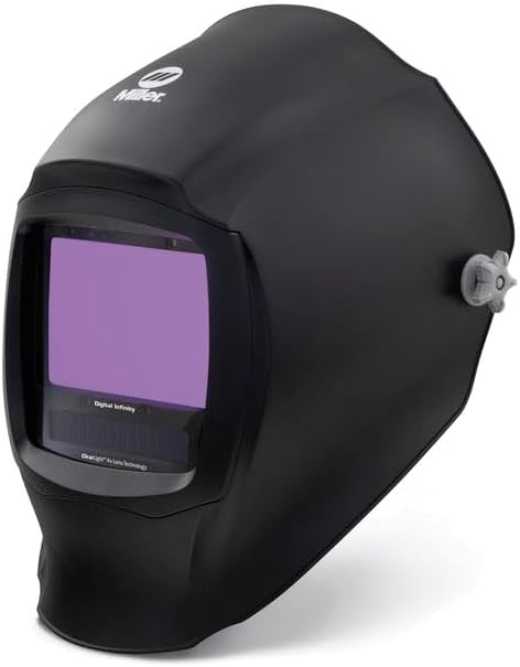 Miller Digital Infinity Black ClearLight 4X  Auto Darkening Welding Helmet for Men with Light State and 4 Arc Sensors  Welding Mask with 134 sq in Viewing Area  Lightweight Welding Hood - Image 1