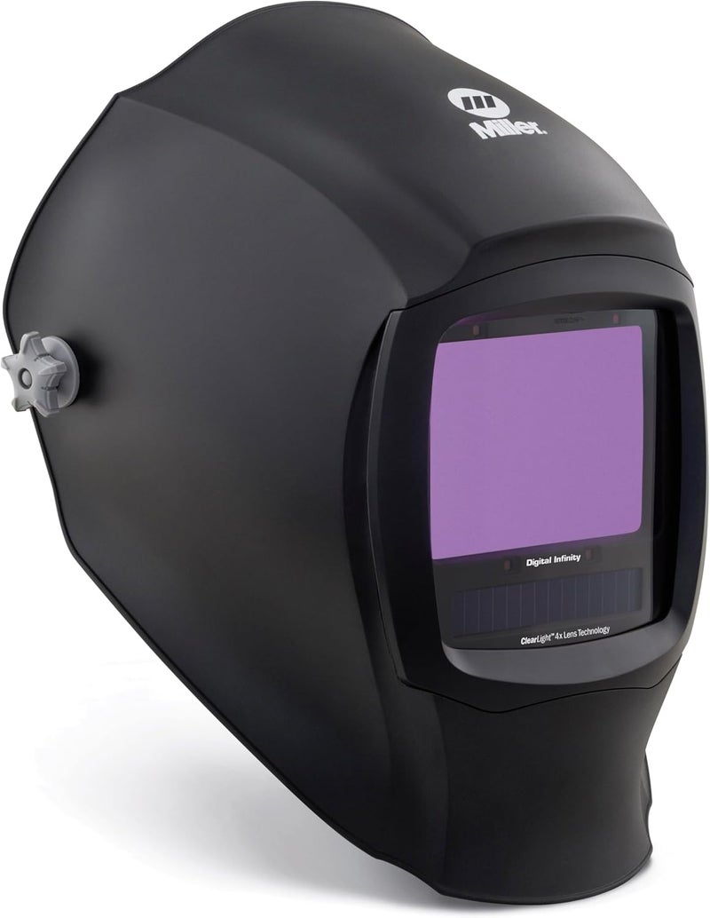 Miller Digital Infinity Black ClearLight 4X  Auto Darkening Welding Helmet for Men with Light State and 4 Arc Sensors  Welding Mask with 134 sq in Viewing Area  Lightweight Welding Hood - Image 2