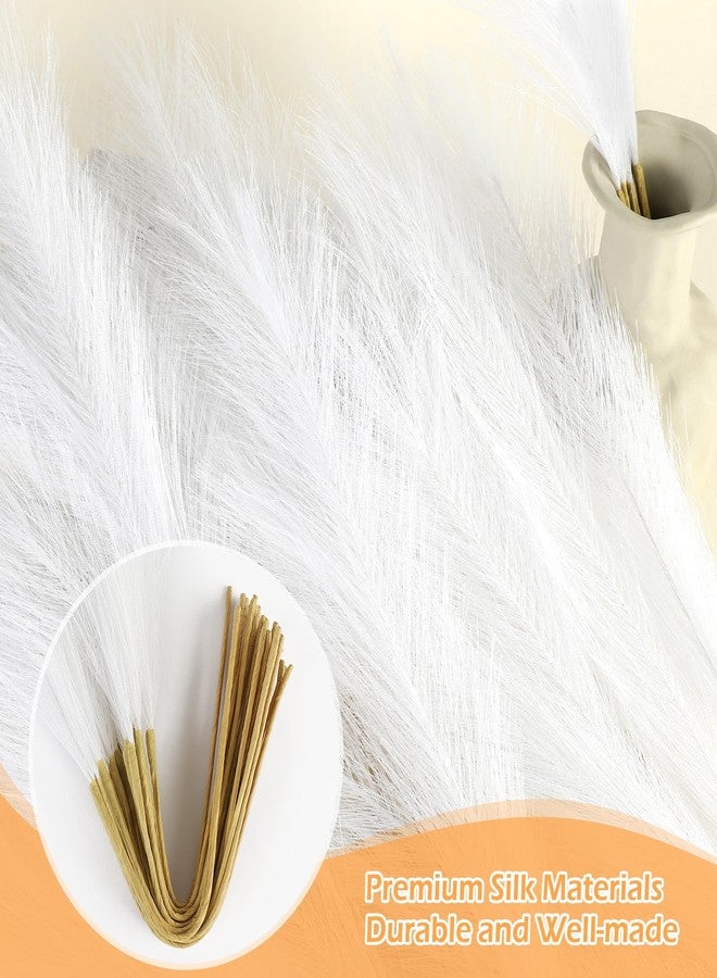 MUUNC White Pampas Grass Decor 30 Pcs 21.7 Inch Faux Pampas Grass Bulk Artificial Dried Flowers Small Vase Filler Pompas Grass. - Image 4
