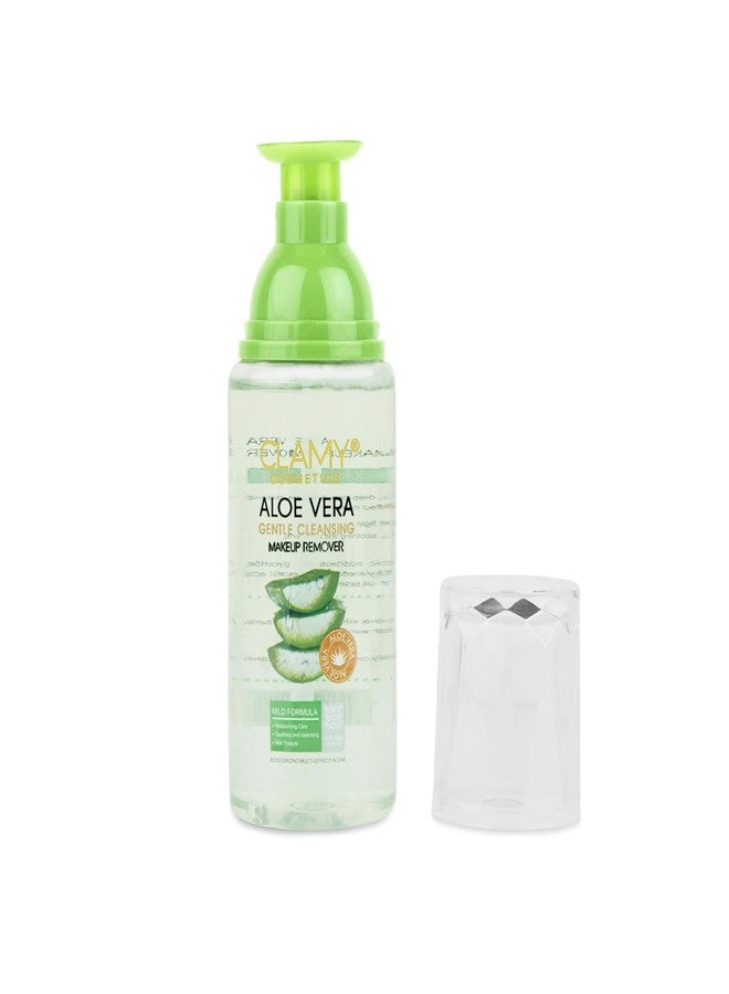 Clamy Gentle Cleansing Makeup Remover Easy Pump Dispensing, Aloe vera & Rose Extracts, Moisturizing, Refreshing 100ml (Aloe Vera) - Image 3