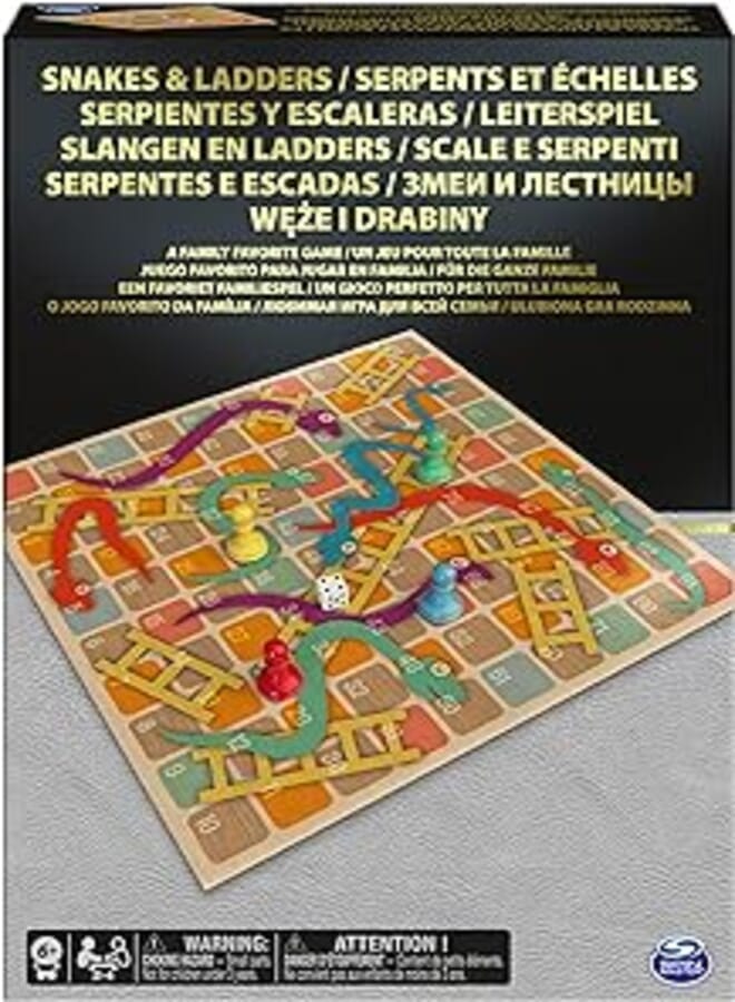 Spin Master Games Classic Game Snakes & Ladders inFoilBox