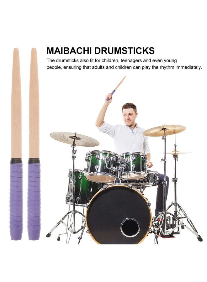 ROSENICE Pair of 350 * 20MM Maibachi of Taiko Drum Drumsticks drumsticks (Purple) - Image 2
