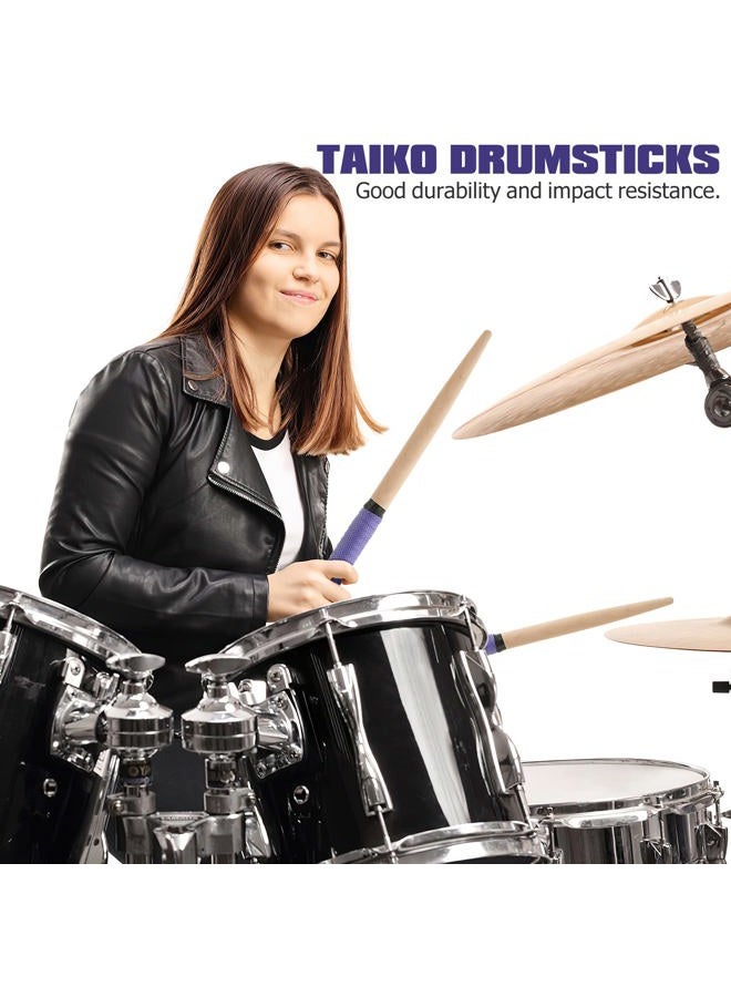 ROSENICE Pair of 350 * 20MM Maibachi of Taiko Drum Drumsticks drumsticks (Purple) - Image 4