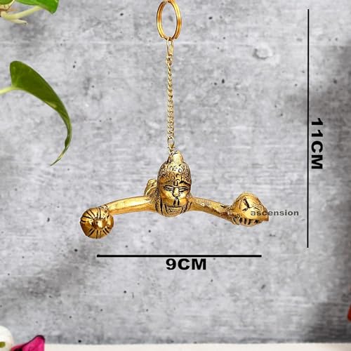 ascension Metal Hanuman Ji Idol for Car Dashboard Accessories Hanging Flying Hanuman for Car Door Window Hanging Decoration (Flying Hanuman ji) - Image 5