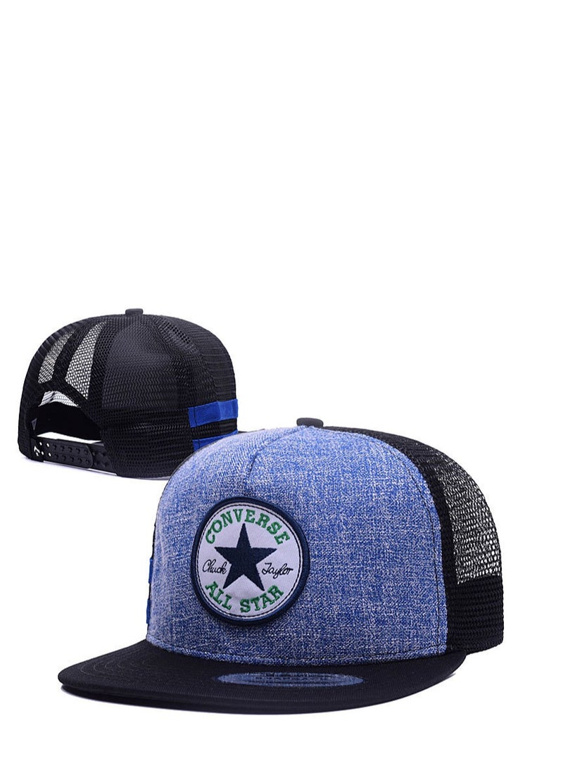 كونفرس Converse All Star Blue - Black Trucker Cap: Iconic Patch  Mesh Style