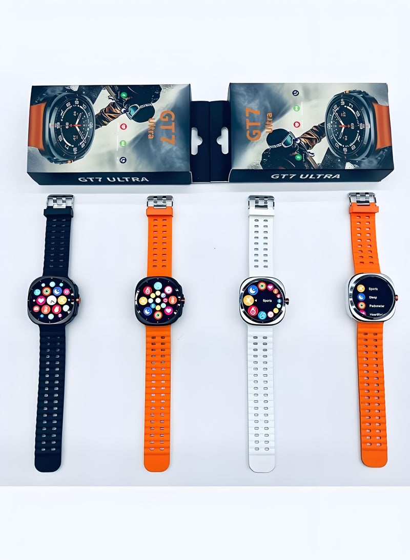 Smart Watch GT7ultra，Exercise Smartwatch，Waterproof Fitness Watch，Bluetooth Calling，Compatible with Androd and IOS，IPS Display，Heart Rate Moitoring，Orange - Image 4