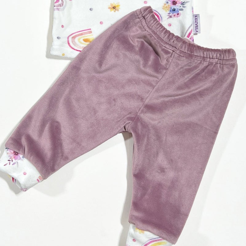 Kidzvilla Newborn Velvet Pajama Set 2PCS 96025 - Image 2