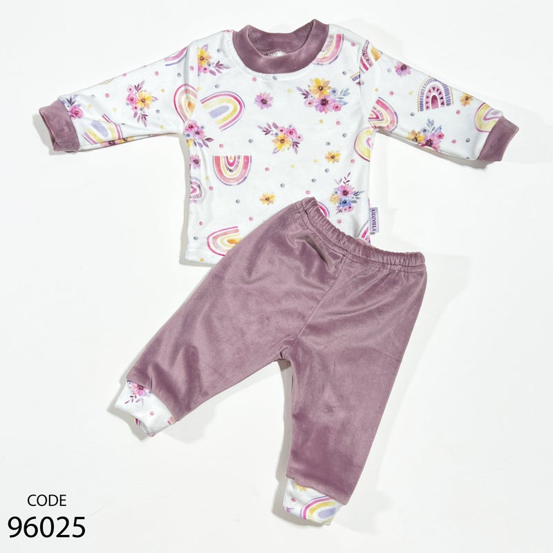 Kidzvilla Newborn Velvet Pajama Set 2PCS 96025 - Image 1