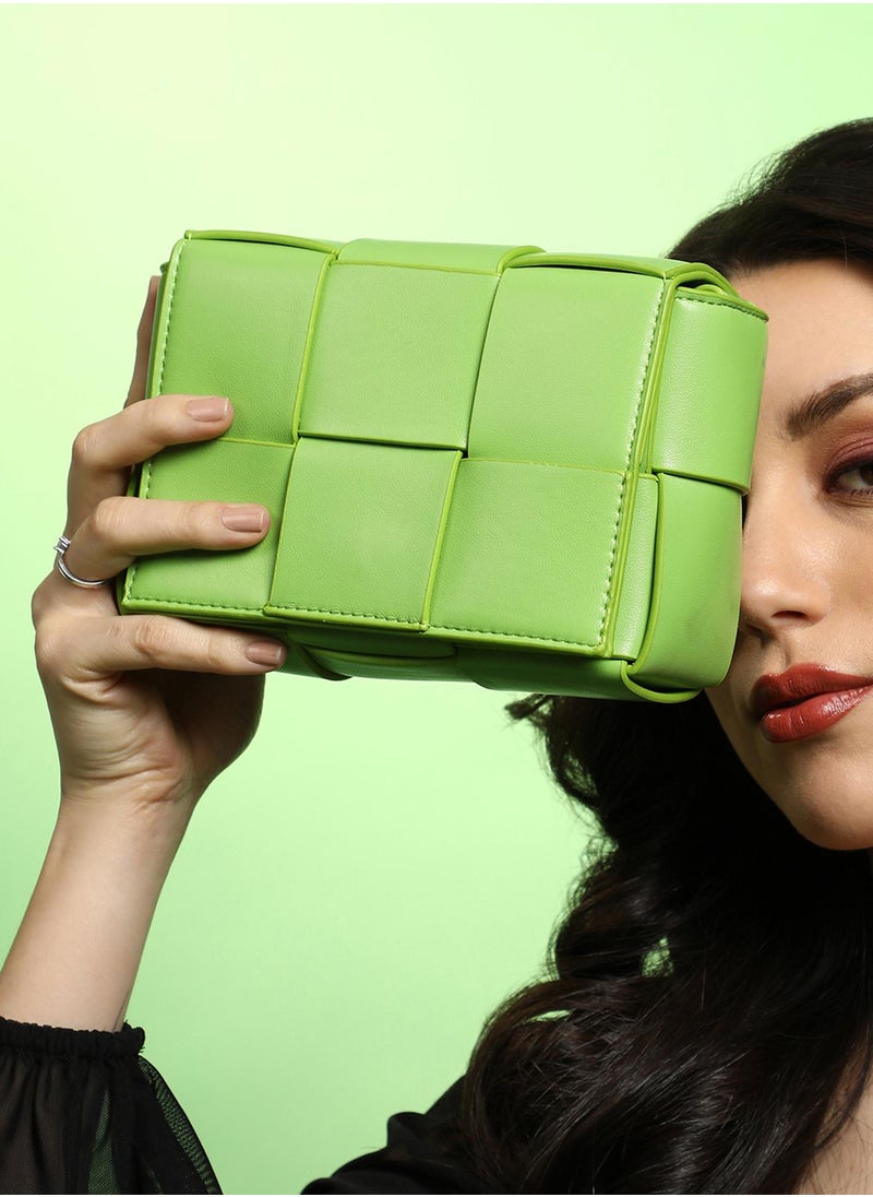 Haute Sauce The Interwine Sling Bag - Kelly Green  - Image 3