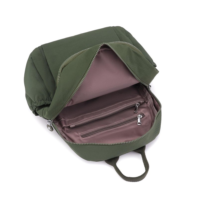 Tanweibago Mini Nylon Women Backpacks,11L Small Ladies backpacks Casual Lightweight Women Shopping Travel Daypack (Army Green) - Image 2