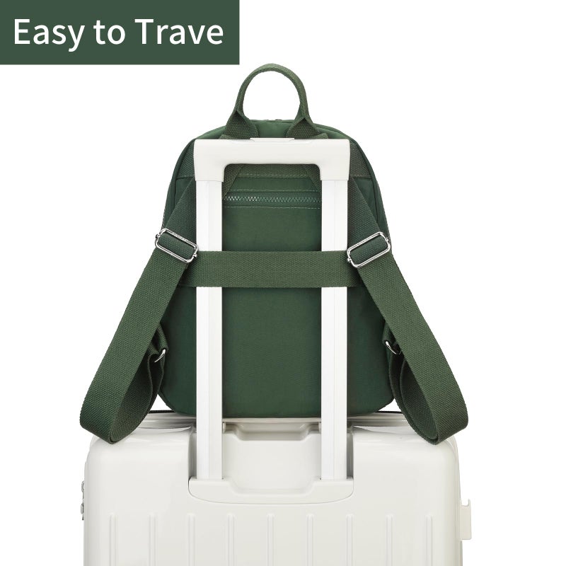 Tanweibago Mini Nylon Women Backpacks,11L Small Ladies backpacks Casual Lightweight Women Shopping Travel Daypack (Army Green) - Image 5