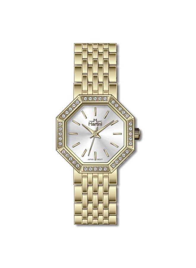 MARTINI Elegant Martini Women's Watch Stylish Silver Dial Stainless Steel Band Water Resistant Perfect for Casual and Formal Wear - Image 1