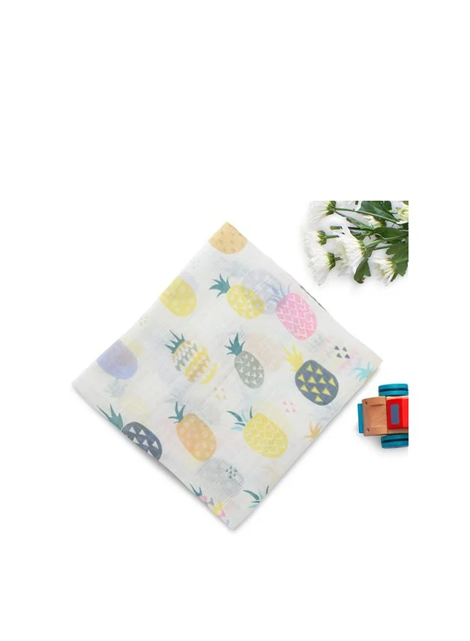 أنفي بيبي Anvi Baby 100% Organic Cotton Muslin Swaddle Wrap- Pineapple Party