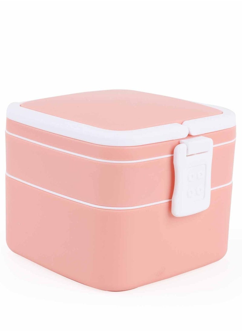 Prickly Pear Prickly Pear Bento Box Pink Lunchbox, 2 Layer with Handle for Meals on the Go  - Image 1