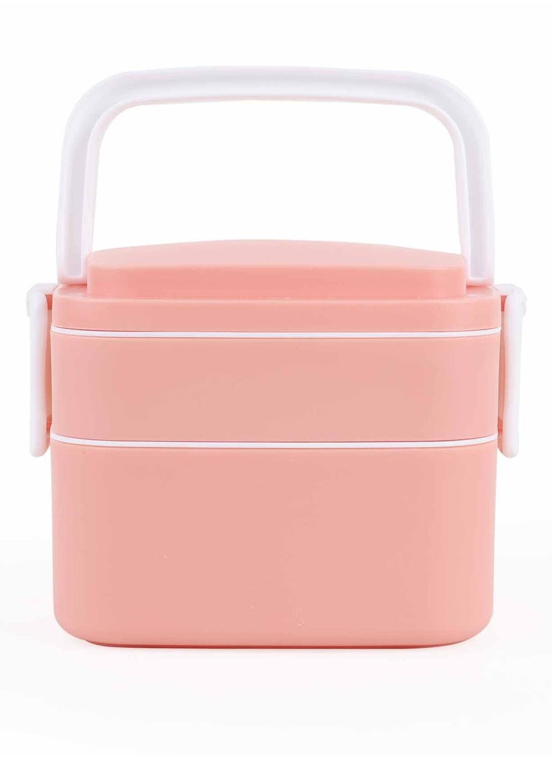 Prickly Pear Prickly Pear Bento Box Pink Lunchbox, 2 Layer with Handle for Meals on the Go  - Image 2