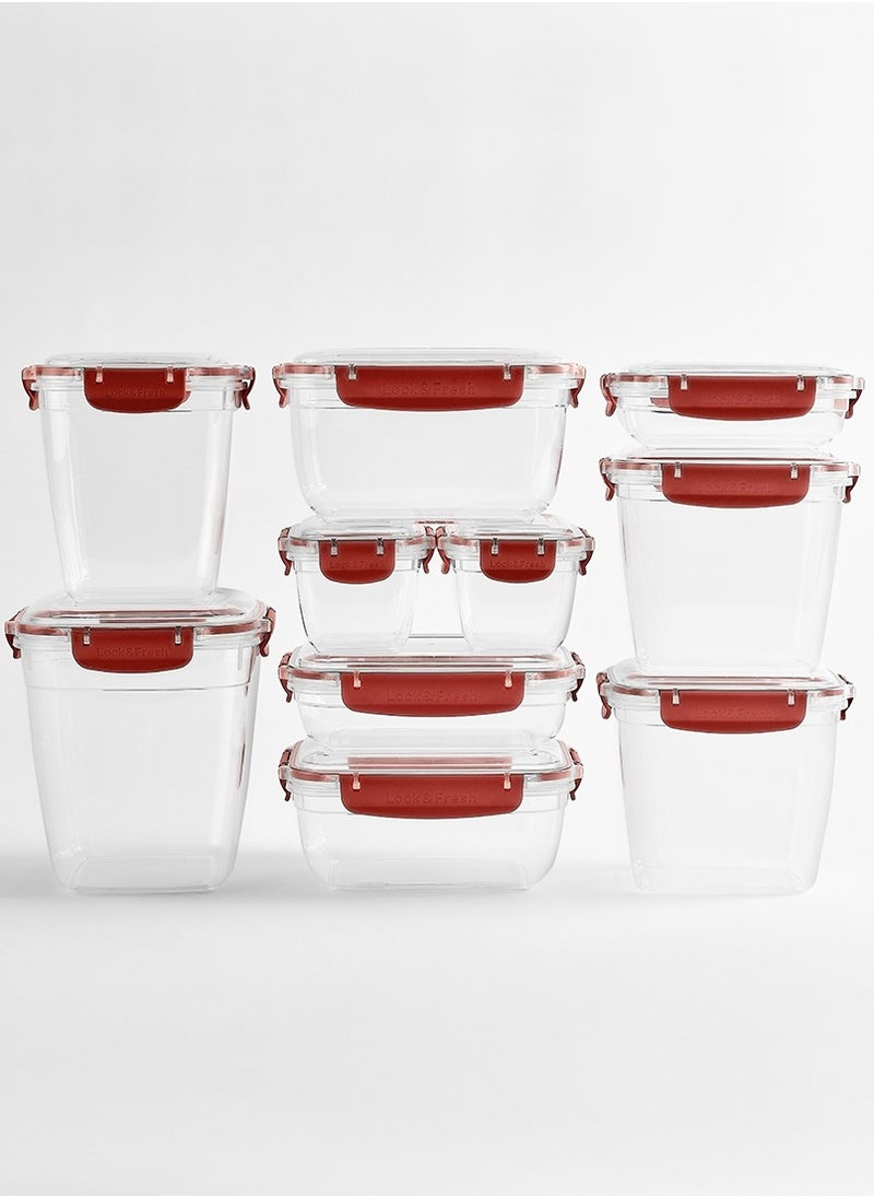 Dunia Fresh & Lock Rectangular 3-Piece Plastic Cans Set for Refrigerator with Airtight Lid - Storage Solution - BPA-Free | Lead-Free (1800-3000-5000 ML ) - pzsku/ZF107004D66C58247ABDCZ/45/_/1710256824/4219c5a2-7884-4479-8611-86a499b71a81
