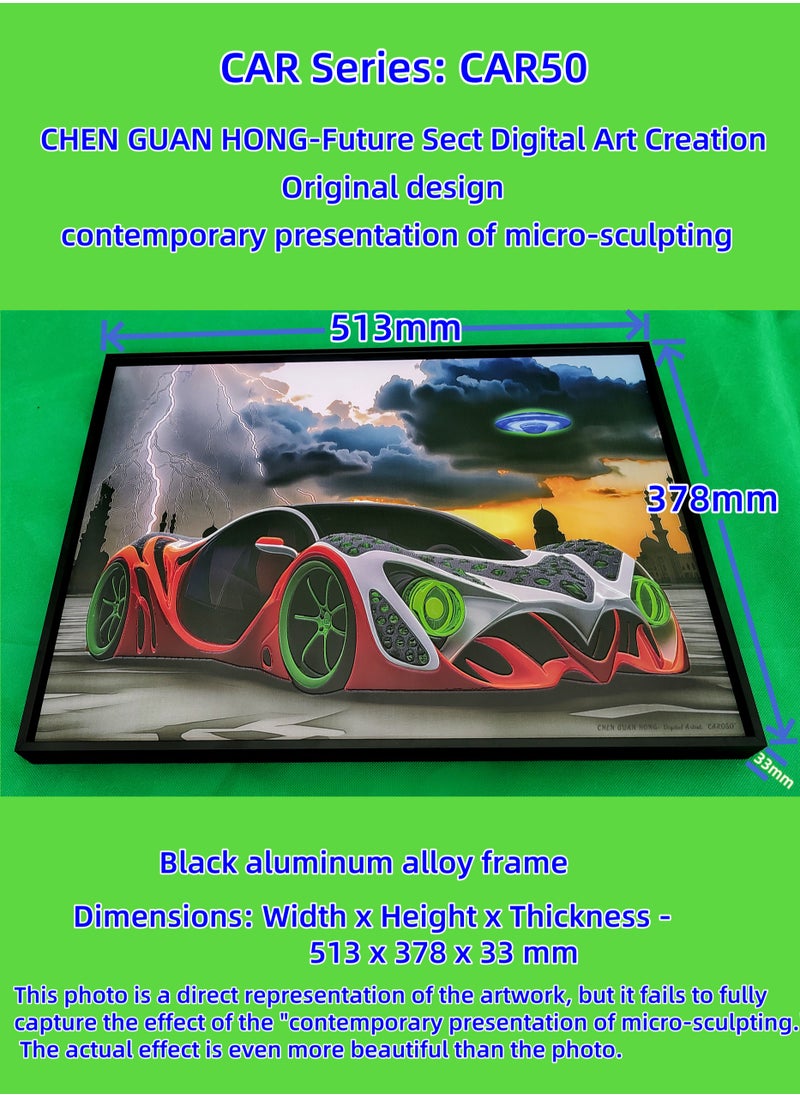 Generic - Painting - "CAR 050" by CHEN GUAN HONG: Future Sect Digital Art Creation, Sci-Fi Modern Artistic Design, Contemporary Presentation of Micro-Sculpting. This work is currently available exclusively on Platform "Noon"；The following themes are related to the works: Artwork,Decorative Painting ,Modern Artwork,Abstract Paintings,Wall Art ,Interior Decoration,Home Decor,Classic Decor,Custom Painting,Office design,Commercial design,Model home design,Clubhouse interior design,Furniture design,Landscape design,Architecture design,Soft decoration,Molding,Villa design,Decorating,Interior Design,Residential Interior Design,Commercial Decorating,Budget-Friendly Decor Ideas,Modern Home Decor Trends,Vintage Decor Inspirations,Small Space Solutions,City-Specific Interior Designers,Tips for Maximizing Small Living Spaces,Latest Trends in Home Decor for 2025. - Image 1