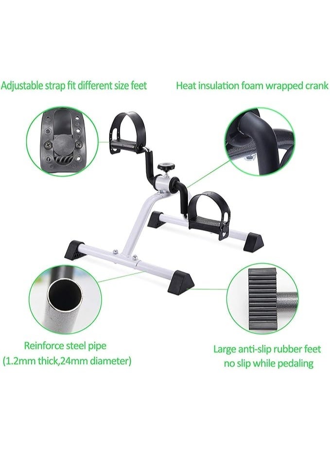JscubeR Mini Exercise Bike Pedal Exerciser for Arms and Legs – Portable Under Desk Cycling Machine with Adjustable Resistance for Home, Office and Rehabilitation - Image 2