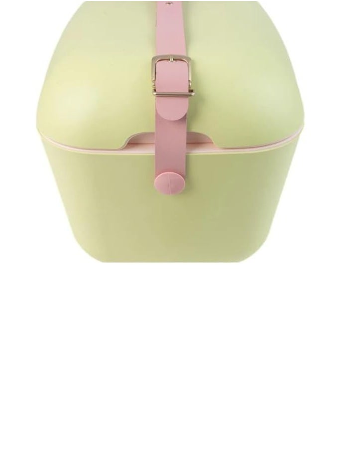 Polarbox Polarbox 20L Classic Cooler Box – Lime & Lilac | Retro Insulated Ice Box with Leather Strap  - Image 4